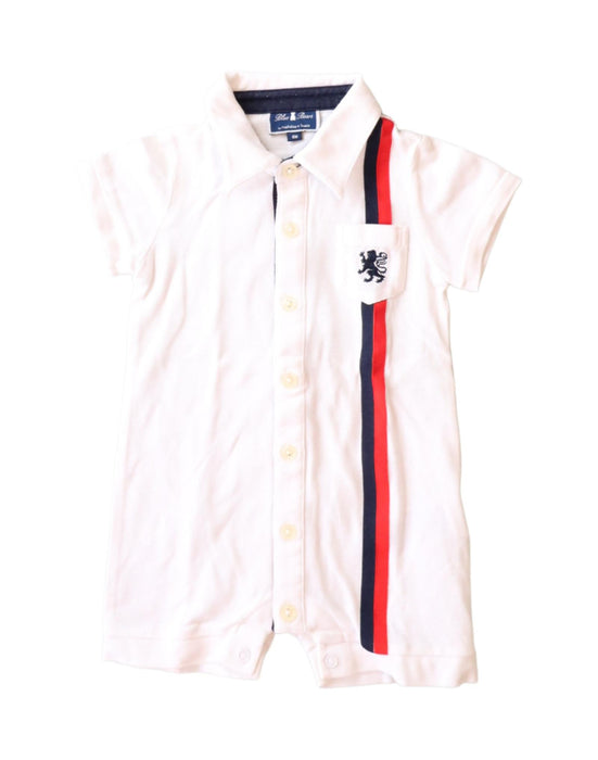 A White Short Sleeve Rompers from Nicholas & Bears in size 3-6M for boy. (Front View)