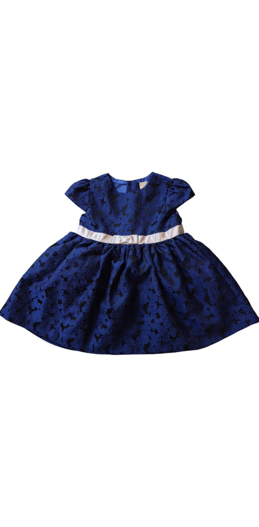 A Blue Short Sleeve Dresses from Mides in size 6-12M for girl. (Front View)