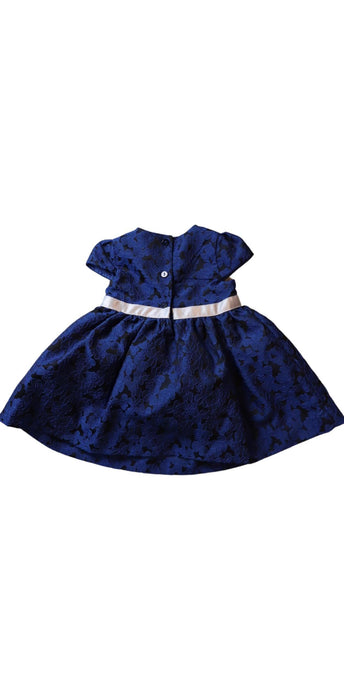 A Blue Short Sleeve Dresses from Mides in size 6-12M for girl. (Back View)