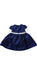 A Blue Short Sleeve Dresses from Mides in size 6-12M for girl. (Back View)