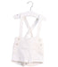 A White Overall Shorts from Nanos in size 6-12M for girl. (Front View)