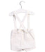 A White Overall Shorts from Nanos in size 6-12M for girl. (Back View)