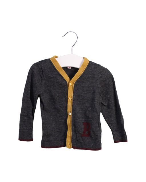 A Grey Cardigans from Bonpoint in size 6-12M for boy. (Front View)