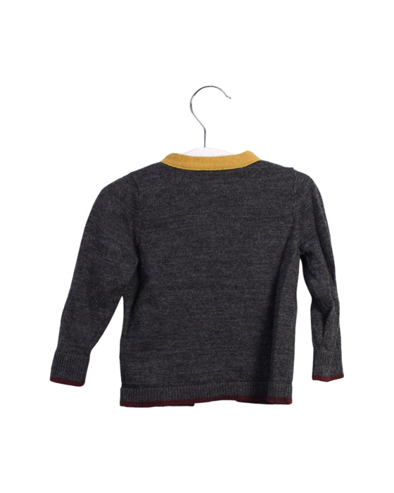 A Grey Cardigans from Bonpoint in size 6-12M for boy. (Back View)