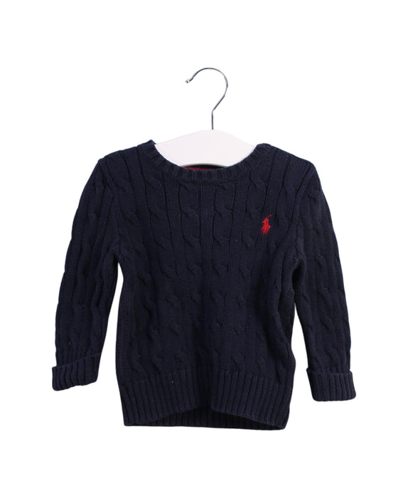 A Blue Knit Sweaters from Ralph Lauren in size 6-12M for boy. (Front View)