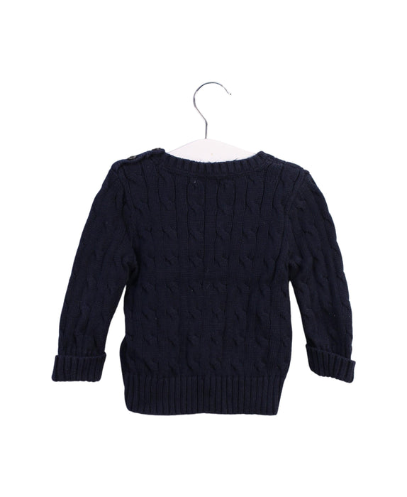 A Blue Knit Sweaters from Ralph Lauren in size 6-12M for boy. (Back View)