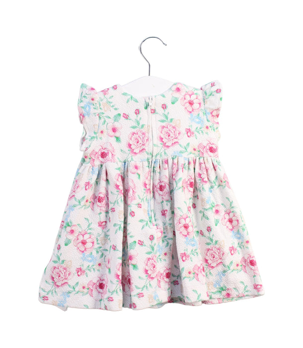 A Pink Sleeveless Dresses from Chicco in size 6-12M for girl. (Back View)