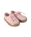 A Pink Sneakers from Mini Melissa in size 12-18M for girl. (Front View)