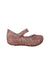 A Brown Flats from Mini Melissa in size 12-18M for girl. (Back View)