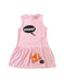 A Pink Sleeveless Dresses from Fendi in size 4T for girl. (Front View)