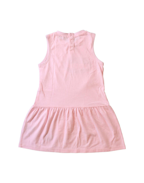 A Pink Sleeveless Dresses from Fendi in size 4T for girl. (Back View)