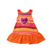 A Orange Sleeveless Dresses from Desigual in size 3T for girl. (Front View)