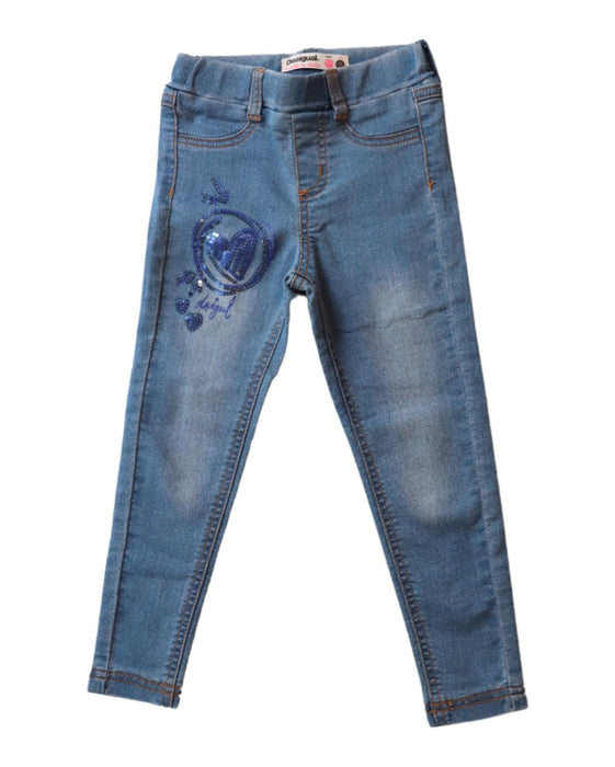 A Blue Jeans from Desigual in size 3T for girl. (Front View)