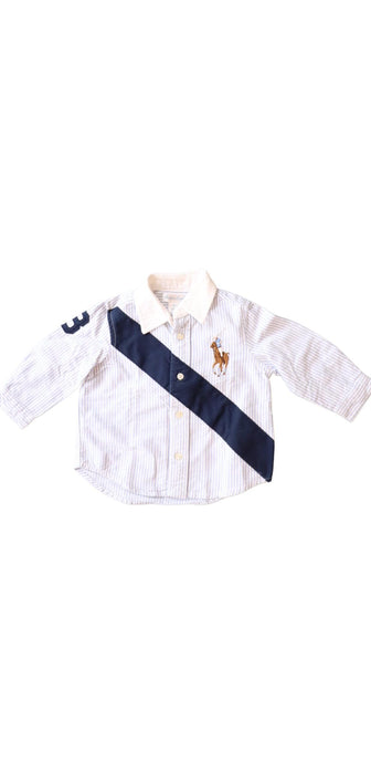 A Blue Shirts from Ralph Lauren in size 3-6M for boy. (Front View)