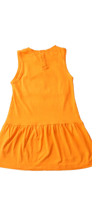 A Orange Sleeveless Dresses from Fendi in size 4T for girl. (Back View)