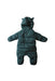 A Green Snowsuits from Mori in size 3-6M for boy. (Back View)