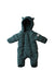 A Green Snowsuits from Mori in size 3-6M for boy. (Front View)