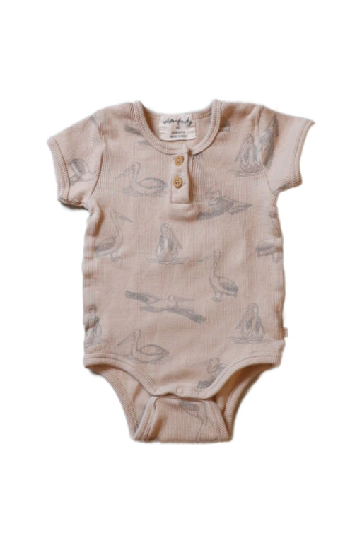 A Pink Short Sleeve Bodysuits from Wilson & Frenchy in size 3-6M for girl. (Front View)