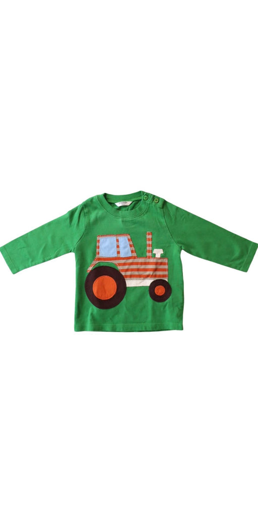 A Green Long Sleeve Tops from Boden in size 6-12M for boy. (Front View)