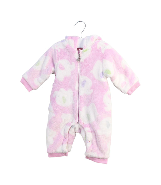 A Pink Long Sleeve Jumpsuits from Chickeeduck in size 0-3M for girl. (Front View)