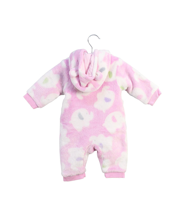 A Pink Long Sleeve Jumpsuits from Chickeeduck in size 0-3M for girl. (Back View)