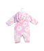 A Pink Long Sleeve Jumpsuits from Chickeeduck in size 0-3M for girl. (Back View)