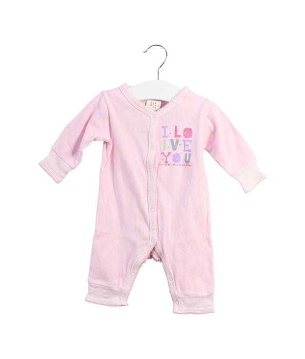 A Pink Long Sleeve Jumpsuits from Absorba in size 3-6M for girl. (Front View)