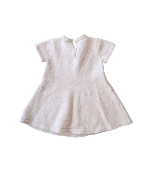 A Grey Short Sleeve Dresses from Dior in size 12-18M for girl. (Back View)