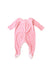 A Pink Onesies from Petit Bateau in size 6-12M for girl. (Back View)