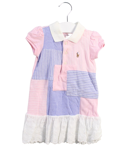 A Pink Short Sleeve Dresses from Ralph Lauren in size 6-12M for girl. (Front View)