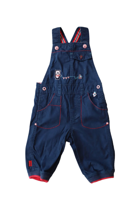 A Navy Long Overalls from Sergent Major in size 12-18M for neutral. (Front View)