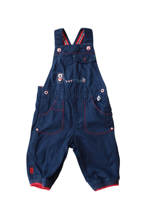 A Navy Long Overalls from Sergent Major in size 12-18M for neutral. (Front View)