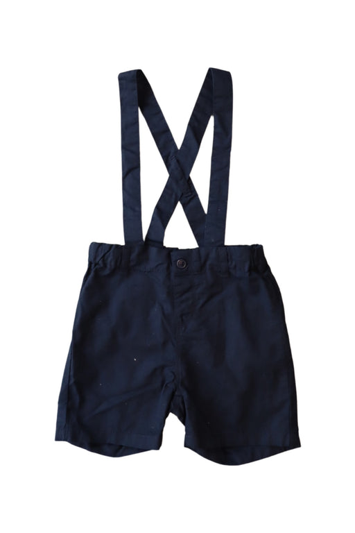 A Navy Overall Shorts from Petit Bateau in size 12-18M for neutral. (Front View)