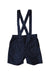 A Navy Overall Shorts from Petit Bateau in size 12-18M for neutral. (Back View)