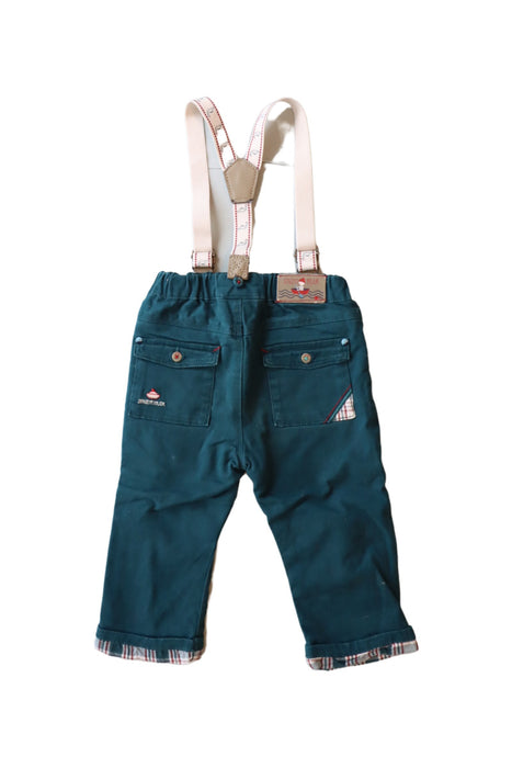 A Green Long Overalls from Sergent Major in size 6-12M for boy. (Back View)