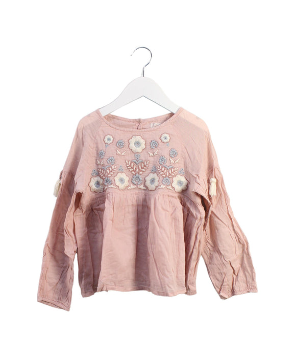 A Peach Long Sleeve Tops from Louise Misha in size 8Y for girl. (Front View)