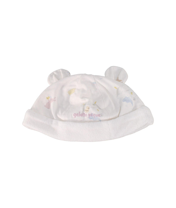 A White Bibs from Gelato Pique in size O/S for girl. (Back View)