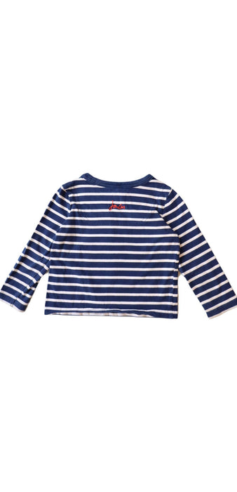 A Navy Long Sleeve Tops from Joules in size 6-12M for boy. (Back View)