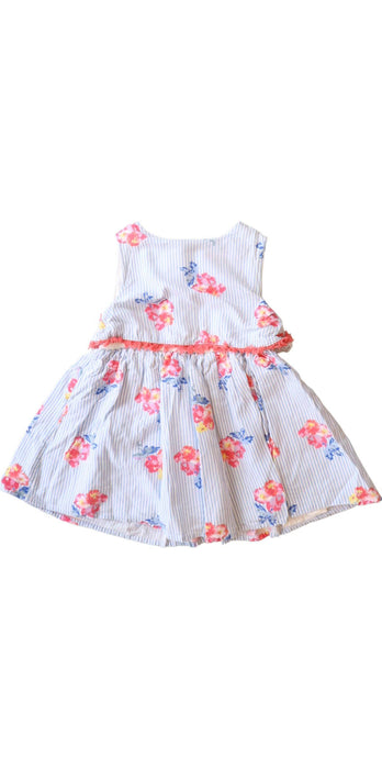 A Blue Sleeveless Dresses from Joules in size 6-12M for girl. (Front View)