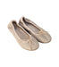 A Beige Flats from Step2wo in size 7Y for girl. (Front View)