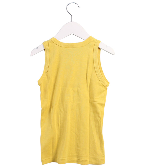 A Yellow Sleeveless Tops from Petit Bateau in size 8Y for boy. (Back View)