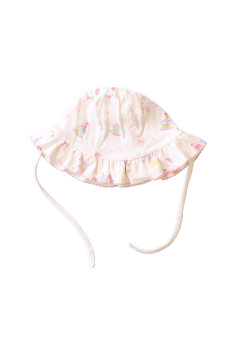 A White Sun Hats from Kissy Kissy in size 0-3M for girl. (Front View)