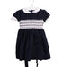 A Navy Short Sleeve Dresses from Rachel Riley in size 3T for girl. (Front View)