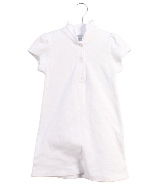 A White Short Sleeve Dresses from Little English in size 2T for girl. (Front View)