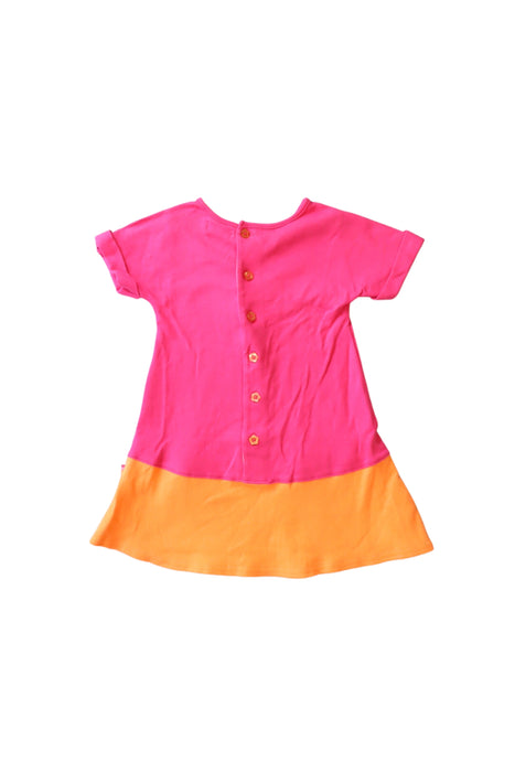 A Pink Short Sleeve Dresses from Mides in size 18-24M for girl. (Back View)