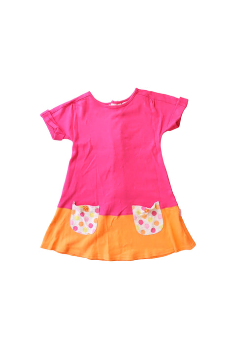 A Pink Short Sleeve Dresses from Mides in size 18-24M for girl. (Front View)