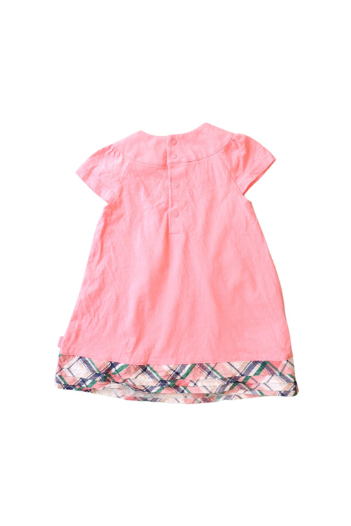 A Pink Short Sleeve Dresses from Mides in size 18-24M for girl. (Back View)