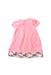 A Pink Short Sleeve Dresses from Mides in size 18-24M for girl. (Back View)