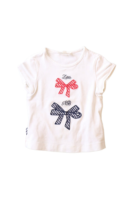 A White Short Sleeve Tops from Nicholas & Bears in size 6-12M for girl. (Front View)