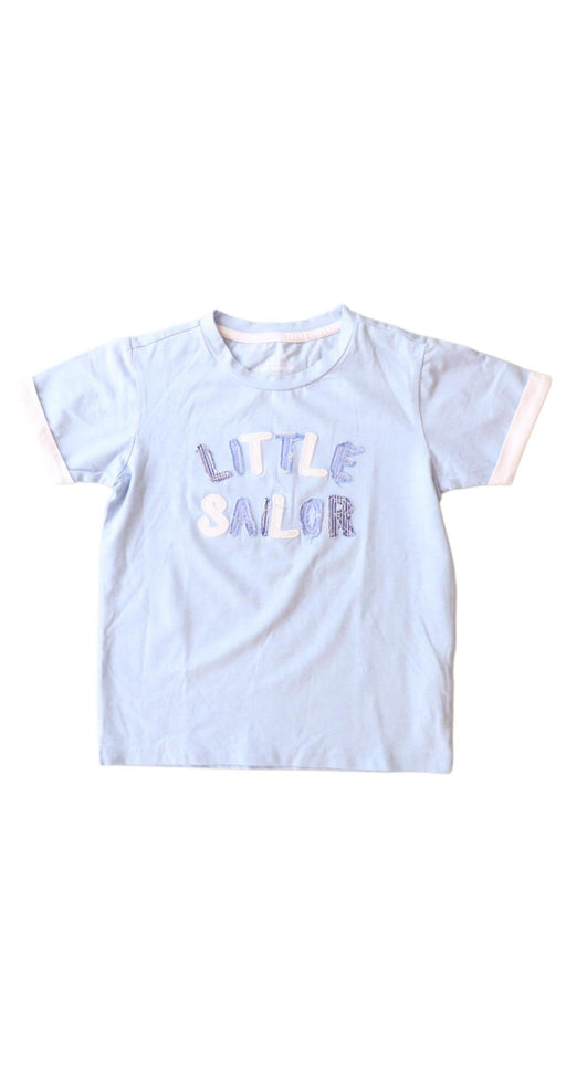 A Blue Short Sleeve T Shirts from Chickeeduck in size 4T for girl. (Front View)